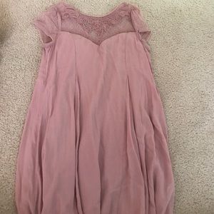 pink lace dress